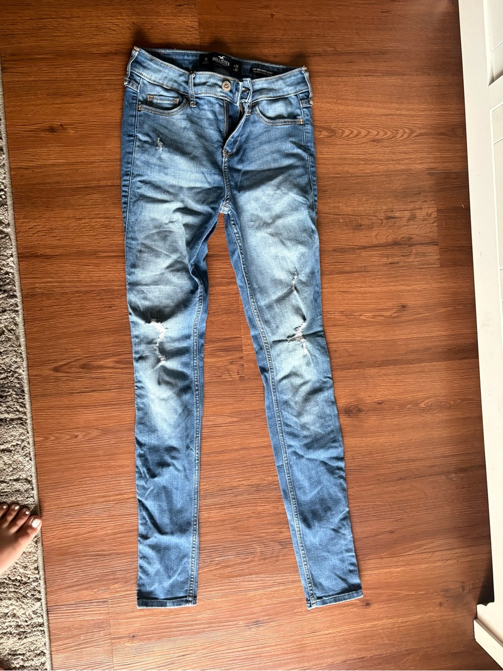Hollister Light Blue Distressed Skinny Jeans